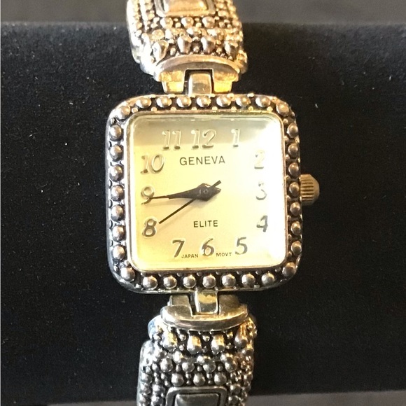 Geneva Accessories - Woman’s Silver/Brown-Leather Watch